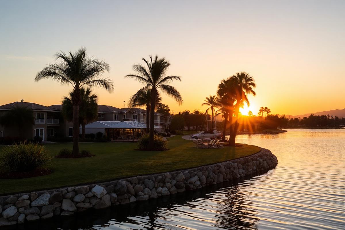 Dos Lagos neighborhood in Corona California